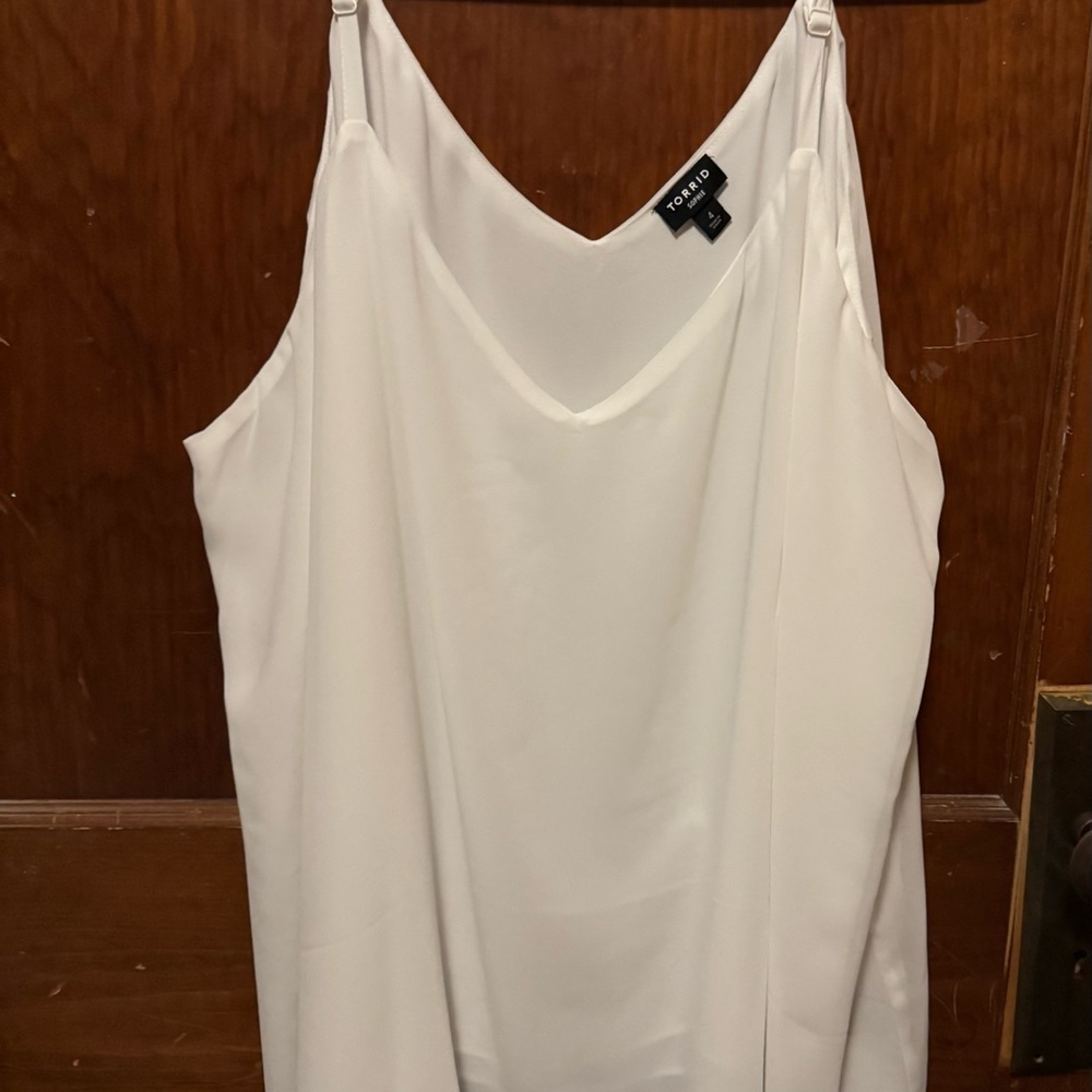 White V-Neck Sleeveless Top